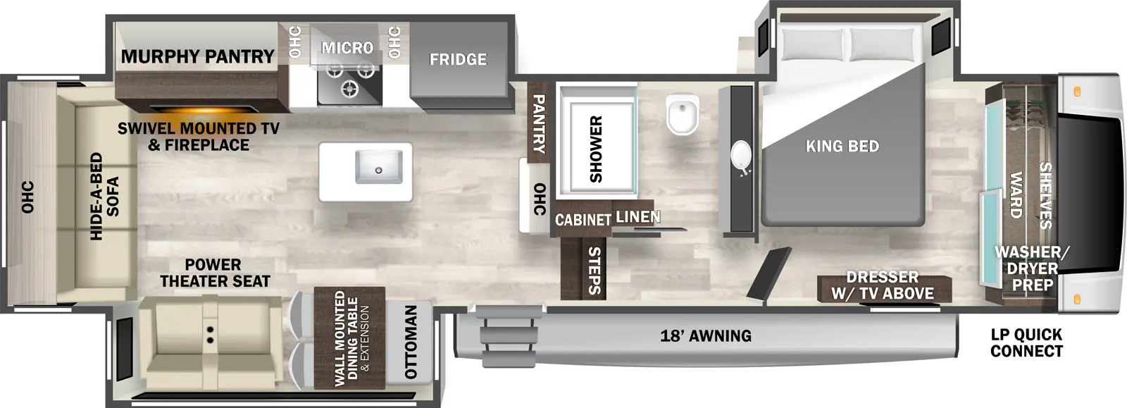 Cedar Creek Experience 35RL Floorplan